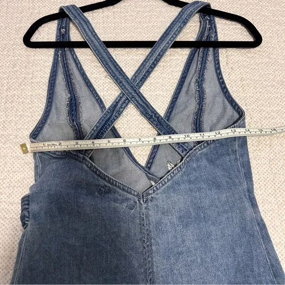 H&M Loves Coachella Denim Wrap Dress with Floral Embroidery - Picture 6 of 9